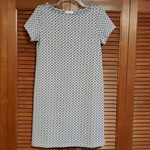 LOFT Black and White Sheath Mini Dress